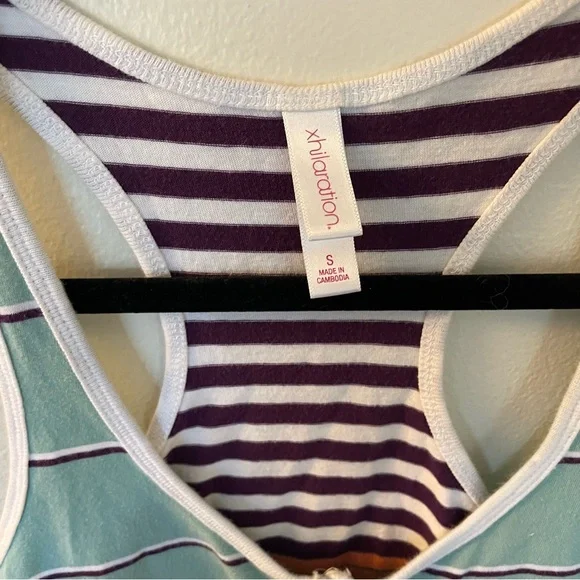 Xhilaration | Green, Purple Colorblock Racerback Tank | Size Small - Picture 8 of 11